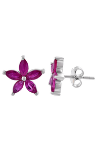 Pendiente de Rubí en Plata de Ley 92.5 KLST-30510 - Product Image 3