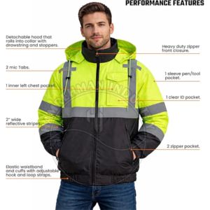Les vestes de sécurité personnalisées offrent différents styles et couleurs. Vous pouvez créer votre propre design sur demande spéciale et ajouter votre logo. - Product Image 4