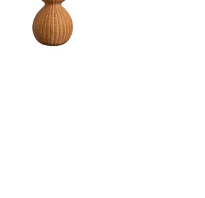 Abat-jour en rotin naturel sur mesure, luminaire suspendu de style organique, lustre vintage pour entrée et couloir - Product Image 4