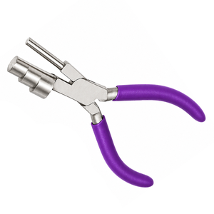 3-Barrel Jewelry Forming Pliers Purple Grip Bail Making Tool 13mm 16mm 20mm <b>Wire</b> Looper Stainless Steel Loop Shaping <b>Craft</b> - Product Image 6