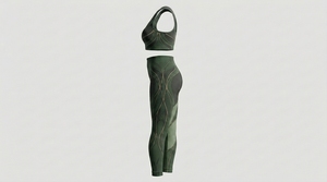Nouvel Arrivage Vente en Gros Ensembles de Yoga et de Sport pour Femmes 100% Polyester Respirants à Carreaux Vêtements de Mode Personnalisés Tenues de Sport - Product Image 5
