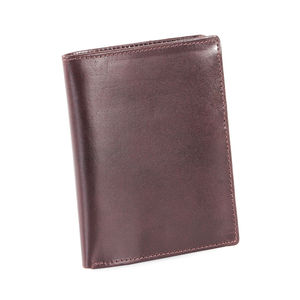 Portefeuille unisexe Royaa sécurisé, long, de style géométrique national, multifonctionnel, à fermeture ouverte, en cuir véritable Crazy Horse marron - Product Image 1