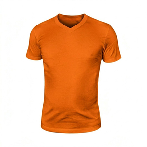 เสื้อยืดคอกว้างผู้ชาย สีพื้น แขนสั้น ทรงปกติ สไตล์ลำลอง ผ้าถัก ดีไซน์เรียบ - Product Image 3