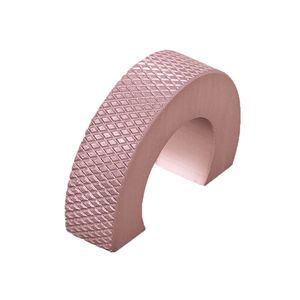 Perilla cilíndrica moleteada de aluminio con diseño flexible, herrajes para gabinetes en latón, oro, oro rosa, acero inoxidable, marrón y negro - Product Image 4