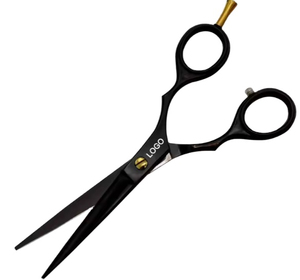 Ciseaux de coiffure professionnels droits et affûtés en acier inoxydable à long manche pour barbiers et coiffeurs de salon - Product Image 2