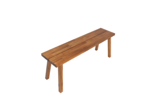Banco de Madera Natural Diseñado con Estructura Simple y Marco Resistente para Jardín, Patio y Entrada - Product Image 3