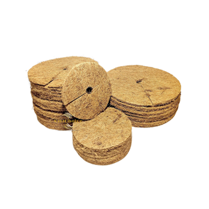 VietChoice Circular Coco Husk Mulch <b>Ring</b> With Open Center Natural Brown Grow Pot Cover Bulk Supply - Product Image 5