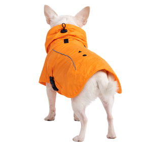 Neon Orange <b>Dog</b> Raincoat Waterproof Hooded Pet <b>Jacket</b> Lightweight Windproof Outdoor Rain Wear For Medium Large <b>Dogs</b> - Product Image 2