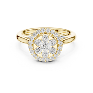 Anillo de Diamante Cultivado en Laboratorio con Corte Redondo, Estilo Moderno, Grado EF VVS, Oro Sólido Rosa de 10K/14K/18K, Anillos de Boda, Joyería Fina para Regalo - Product Image 5