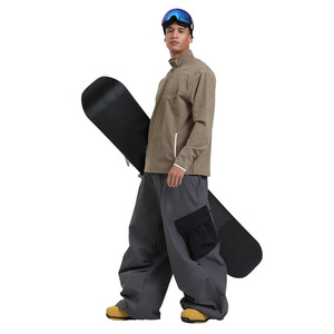 Pantalones de esquí y snowboard personalizados, holgados, impermeables, cortavientos, tallas grandes, ecológicos, que absorben la humedad, para exteriores, al por mayor - Product Image 3