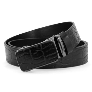 Cinturón de Cuero Genuino para Hombre con Hebilla Cuadrada de Aleación, Estilo Casual y de Negocios, de Alta Gama, Automático, Sencillo y Duradero - Product Image 5