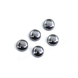 Cabochon en pierre précieuse naturelle de silicium de haute qualité, forme ronde, 12 mm, poli miroir, dos plat, pour la fabrication de bijoux, pendentifs et bagues - Product Image 3