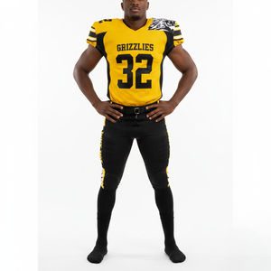 ชุดอเมริกันฟุตบอลดีไซน์ล่าสุด ขายดี คุณภาพพรีเมียม แขนสั้น โพลีเอสเตอร์ 100% ราคาขายส่ง - Product Image 5