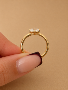 แหวนหมั้นเพชรเม็ดเดี่ยวทรงคุชชั่น 1 กะรัต ทอง 14K เพชรเพาะเลี้ยง ได้รับการรับรองจาก IGI แหวนแต่งงาน - Product Image 2