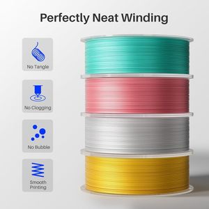 Silk <b>PLA</b> Filament 1.75mm 1KG 3D Printer Plastic Copper Dimensional Accuracy +/- 0.02mm 2.2lbs Spool Fits Most FDM Machines - Product Image 4