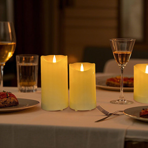 Bougie sans flamme rechargeable TOOWIN, best-seller, avec mèche à lumière vacillante, bougie LED en plastique ou en cire de paraffine véritable - Product Image 3