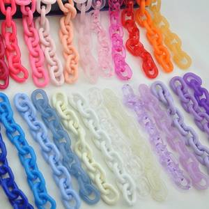 Collier long en résine à maillons larges, style moderne, mélange de couleurs, punk, creux, épais, pour décoration murale, fait main, anniversaire - Product Image 5