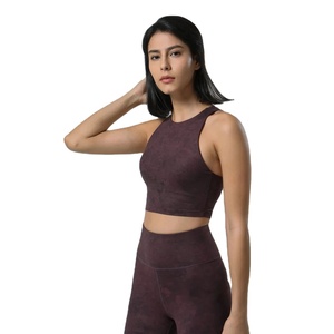 Conjunto de Sujetador deportivo de verano para mujer, Top corto de Yoga frontal sin costuras y equipo de entrenamiento de compresión para gimnasio y Fitness - Product Image 5