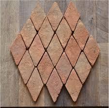 Handmade Diamond Shape Terracotta Clay Tile Natural Red Matte Finish Rustic Style Interior <b>Wall</b> Floor Tiles Non Slip Tile - Product Image 5