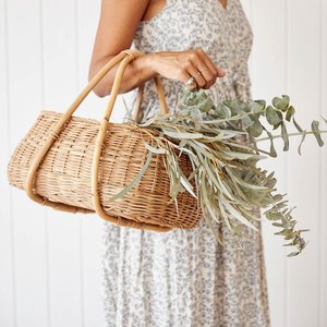 <b>Large</b> rattan picnic <b>basket</b> multi use container for home & outdoor great quality braided <b>baskets</b> - Product Image 5