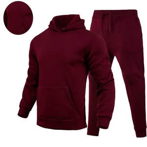 Ensemble de survêtement pour homme, couleur unie, 2 pièces, survêtement de jogging, sweat-shirt à capuche, sweat-shirt et pantalon de survêtement pour homme, ensembles de jogging à manches longues - Product Image 2