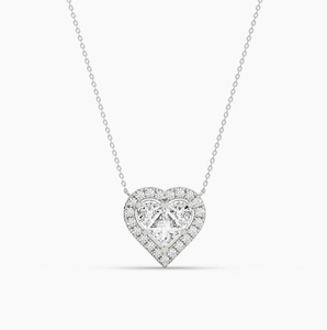 จี้เพชรทรงกลมเจียระไนแบบบริลเลียนท์ 18K ทองคำขาว เพชรเพาะเลี้ยงในห้องปฏิบัติการ รับรองโดย IGI ของขวัญเครื่องประดับงานแต่งงาน - Product Image 2