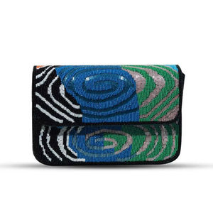 Bolso de Mano Artesanal Indio de Lujo, Informal, para Uso Diario, con Cuentas de Vidrio Coloridas y Asa de Baguette, Accesorio de Moda Duradero con Cristales Artísticos - Product Image 4