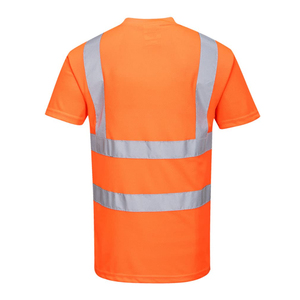 T-shirt de sécurité haute visibilité classe 2, orange, bandes réfléchissantes, imperméable, logo personnalisé, utilisation jour et nuit - Product Image 3