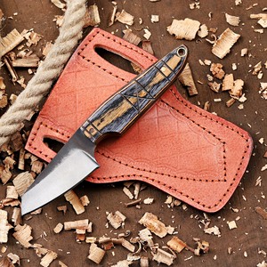 มีด EDC แบบใบตายติดปลอก Nordic Forge รุ่นสั่งทำพิเศษ ขนาด 6 นิ้ว ด้ามจับแบบ Full Tang สำหรับแล่เนื้อ ตั้งแคมป์ ล่าสัตว์ ผลิตจากเหล็ก 12c27 เกรดอุตสาหกรรม - Product Image 1