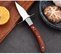 Couteau à huîtres écologique en gros avec manche en bois, outils pour fruits de mer, ouvre-coquillages, accessoires de cuisine, résistant au four et au lave-vaisselle