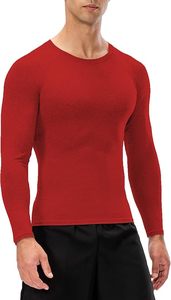 Men's Compression Long Sleeve Performance Shirt Premium Quick Dry Compression Base <b>Layer</b> <b>Top</b> Men's Athletic Compression Training - Product Image 2