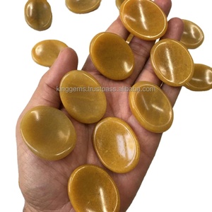 Vente en gros de cristaux d'aventurine jaune personnalisés, pierres précieuses naturelles de 30-35 mm, sculptées à la main, pour la guérison du chakra de l'amour, le Reiki, le Feng Shui - Product Image 3
