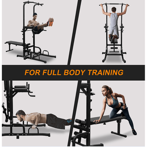 Heavy-Duty Multifunction Fitness Stand for <b>Strength</b> <b>Training</b> Power Tower Bench Pull Pole Sit Chair Aerobic <b>Training</b> Abdomen Arm - Product Image 3