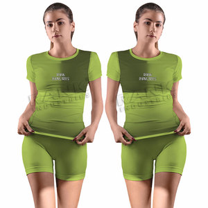 Ensembles t-shirts et shorts pour femmes, ensembles décontractés 2 pièces pour femmes, vêtements d'été, ensembles en coton tendance pour femmes - Product Image 5