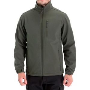 Chaqueta Softshell Impermeable con Diseño de Logotipo Personalizado, Chaqueta Térmica para Exteriores con Cierre Completo y Resistente al Viento - Product Image 1