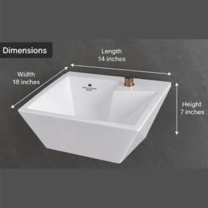 Lavabo mural en céramique moderne pour salle de bain, idéal pour hôtel, maison, appartement - Product Image 3