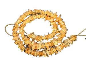 16"Long Natural Citrine Gemstone Smooth Uncut Chips Beads for Jewelry Making Yellow 2020 Popular Natural DIY <b>Bracelet</b> Necklace - Product Image 1