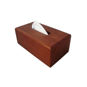 Boîte à mouchoirs en bois moderne, rectangulaire, autoportante, design en teck, pour la maison, le bureau, la décoration de table, distributeur de sacs en plastique - Product Image 1
