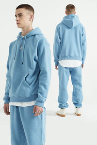 Conjunto de Sudadera y Pantalones de Chándal para Hombre con Logo Personalizado, Estampado Puff, Efecto Desgastado por el Sol y Lavado Ácido, 2 Piezas, Pantalón Recto - Product Image 4