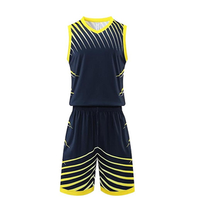 Conjunto de Camiseta de Baloncesto a Rayas Marrón y Azul para Hombre, Cuello en V, Sin Mangas, Secado Rápido, Uniforme Deportivo para Todas las Temporadas, Corte Regular - Product Image 5