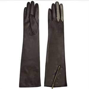 High Quality Genuine Leather <b>Long</b> Cuff <b>Gloves</b> for Women – Fashion <b>Gloves</b> Made in Sialkot - Product Image 5