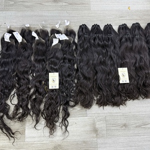 Cabello Humano Vietnamita con Cutículas Alineadas, Cabello Natural Ondulado, Cierre de Encaje, Cabello Vietnamita Virgen, Color Negro Natural, Pelucas Suizas - Product Image 6