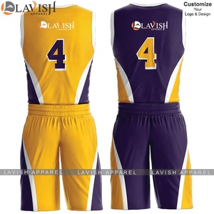 Maillot de basket-ball réversible unisexe personnalisé ensemble uniforme de sport élégant respirant antibactérien vêtements à séchage rapide adulte Plus - Product Image 3