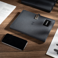 Carnet OEM CARDSILK avec batterie externe, couverture rigide en cuir PU, coffret cadeau, agenda multifonctionnel pour bureau d'entreprise, logo personnalisé