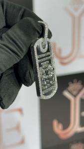 Pendentif Moissanite style Hip Hop serti de pierres en argent sterling 925, pendentif unisexe, tendance et à la mode. - Product Image 4