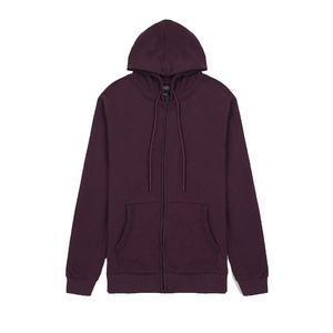 Top des tendances Sweats à capuche en molleton de couleur unie de haute qualité pour hommes avec fermeture éclair Winter Essentials en vente - Product Image 1