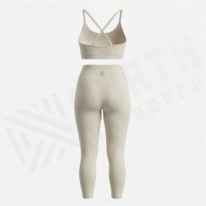 Ensemble de yoga pour femmes, vêtements de fitness, soutien-gorge de sport, leggings, vêtements de sport sans couture, vêtements de sport athlétiques, vêtements d'entraînement, vêtements de sport pour la gym, hauts - Product Image 2