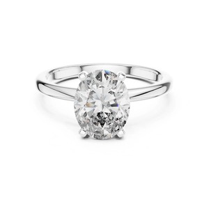 Solitaire Oval Cut Moissanite Diamond Wedding <b>Ring</b> Engagement Proposal <b>Ring</b> Women's <b>Dainty</b> <b>Ring</b> Birthday Gift For Girlfriend - Product Image 1