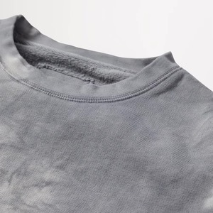 เสื้อสเวตเชิ้ตคอกลมผู้ชาย ผ้าฟลีซถักน้ำหนัก 280 กรัม สีดำ วินเทจ ทรงโอเวอร์ไซส์ ลุคทำเก่า ซักย้อมสีหิน/สีเอซิด ระบายอากาศได้ดี เหมาะสำหรับฤดูหนาว รับสั่งทำ - Product Image 4