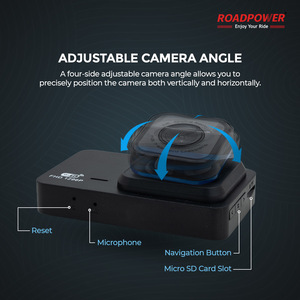 ROADPOWER (RP-DASH-820) Cámara para Coche WiFi de Doble Lente 1296P FHD con Visión Nocturna y Cámara Trasera Impermeable, Ofrece Grabación en Bucle - Product Image 3